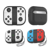 Para AirPods Pro 2 AhaStyle PT-JY08 Funda protectora de silicona dividida con dibujos animados para auriculares, JY08 (blanco y negro), JY08 (azul y rojo)